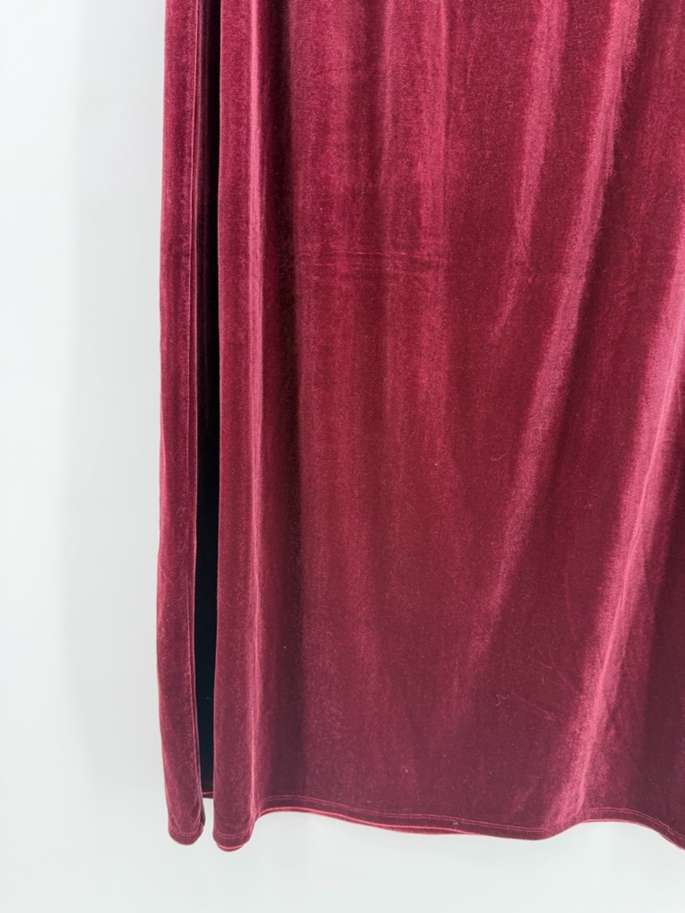 Vintage Villager Signature Burgundy Velvet Maxi Skirt, Women's 1X - Picture 2 of 5
